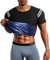NINGMI Tee Shirt De Sudation Homme VêTements Debardeur Combinaison T Shirt Gilet Sauna Sport Sweat Ceinture Amincissante Fitness