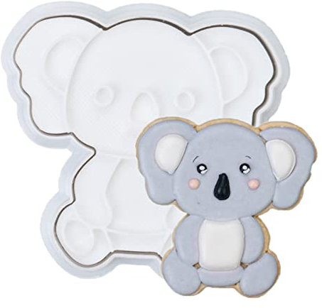 Flycalf Lot d'emporte-pièces en forme d'animal de 8,9 cm en forme de koala 3D, moules à biscuits à faire soi-même, moules à biscuits, fondants, emporte-pièces animaux pour enfants