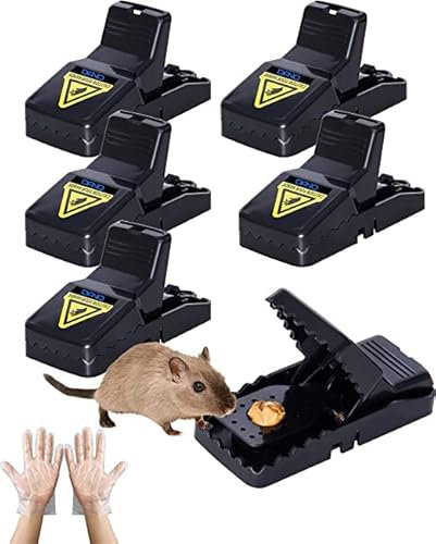 DANIQ Mouse Traps, 6 Pack, Reusable Snap Traps, Easy to Bait, Fast, Effective, and Extremely Sensitive Rodent Catcher.
