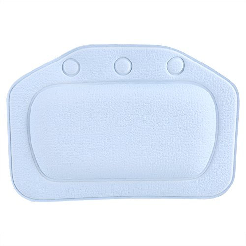 Badekissen, Weichschaum gepolstert Spa Badewanne Nackenkissen Badewanne Kopfstütze Kopf Nacken Rückenkissen Badezimmer Badewanne rutschfeste Saugnäpfe(Blau)