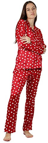 Aznar Innova ADMAS Ensemble de chemise de nuit sexy Kimono Baby Doll Pyjama pour femme deux pièces élégant, Pyjama 55864, XL