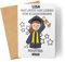 Kiddle-Design Master Karte Personalisiert Frau Master Geschenk Abschluss Bestandene Prüfung Studienabschluss Absolvent Glückwunschkarte Graduation Deko Examen