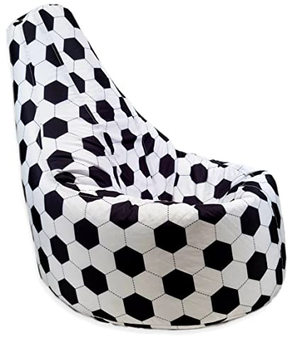 MaxiBean Bean Bag Chair Gaming indoor Outdoor Weather Resistant - Perfect for Home, Garden, Living Room Lounge - Adult, teenager Big Recliner BeanBag Chairs with Filling Beans Included - Football