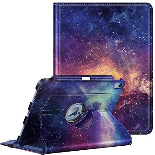Fintie Funda Giratoria de 360° para iPad 11ª Gen 2025 (A16) de 11 Pulgadas, iPad 10ª Gen de 10.9 Pulgadas (2022) con Soporte Integrado para Pencil - Auto-Reposo/Activación,Galaxia