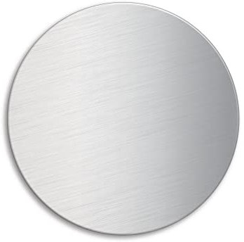 Ronde aus matt gebürstetem Edelstahl blanko Schild 60 mm Durchmesser