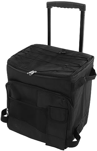 VBESTLIFE Enfriador Rodante de 43L, Bolsa de Enfriamiento con Ruedas Aislada Portátil Impermeable con Cremallera Doble con Asa para Viajes Al Aire Libre Picnic Camping