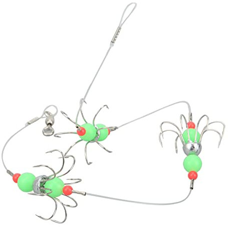 Ami da Pesca, Gancio Per Corda Per Polpo Luminoso, Gancio Per Corda da Pesca in Acciaio Ad Alto Tenore di Carbonio, Attrezzatura da Pesca