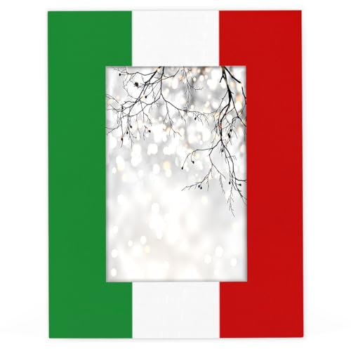 Bilderrahmen mit italienischer Flagge, 20,3 x 25,4 cm, passend für 20,3 x 25,4 cm, Holz-Bilderrahmen für Heimdekoration, Bilderrahmen