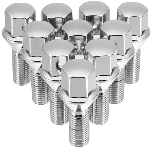 QUARKZMAN M12 x 1.5 Cromo Gambo Ruota Bulloni Capocorda Dadi Ruota Borchie Set 10pz