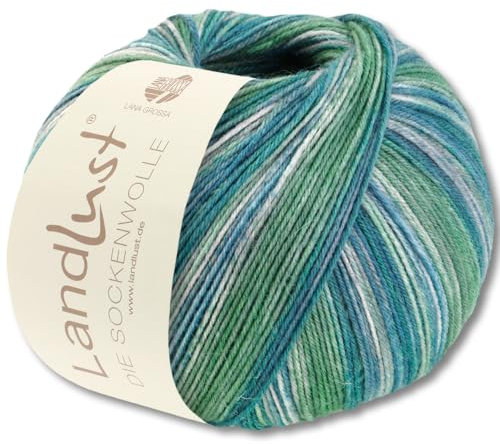Frida's Wollhaus Lana Grossa 100 g Landlust die Sockenwolle 4-fädig Stricken Wolle Garn 33 Farben (810)