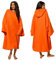 Brentfords Towel Poncho Adult Womens, Quick Dry Beach Towels for Adults Hooded Large Bath Swim Surf Beach Absorbent Soft Microfibre Towel Changing Robe, Orange