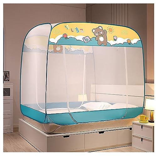Moskitonetz für Bett, faltbar, Moskitonetz, für Reisen, Zuhause, Anti-Moskito-Zelt, faltbar, Pop-Up-Moskitonetz für King-Size-Doppelbett, freistehend (Farbe: A2, Größe: 1,8 x 2,0 m)