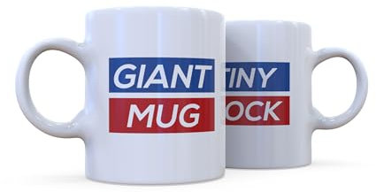 Funny Giant Mug Tiny ock - Classic Large 20oz Coffee Mug - Funny Gifts for Sports Fans Joke Mug. Perfect Novelty Gag Gift - Office Joke