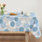 Artoid Mode Blumen EIS Blau Dahlien Herbst Tischdecke 140x220 cm, Saisonnal Fall Fleckschutz Tischwäsche Küche Dekoration Urlaub Party Dekor