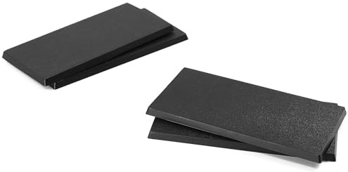 Evemodel Rechteckig Base Modell Basis aus Kunststoff für Figuren oder Miniaturen für War Games Tisch Dekoration (4 Stück 50*100mm)