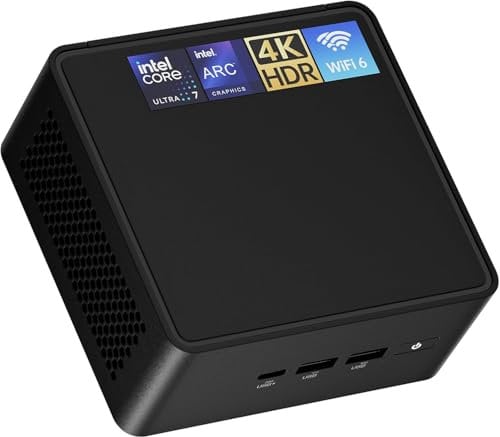 NUC 14 Pro AI Mini PC, Ultra 7 155H (16C/22T, Up to 4.8GHz) Mini Computer, 32GB DDR5 Ram & 1TB PCIe 4.0 SSD Desktop Computer Intel Arc Gpu/AI GC/AI Boost/AI Ready/BT5.3/WiFi 6E/8K/Win 11 Pro