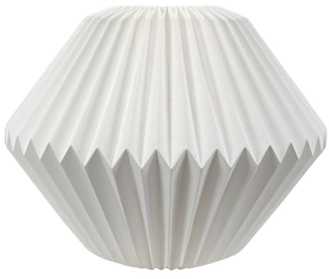 ValueLights | Easy Fit White Geometric Origami Hexagon Paper Pleated Light Shade Living Room Bedroom Lampshade | Shades, Home Décor & Improvement Essential | Included LED Bulb | 395mm Shade Width