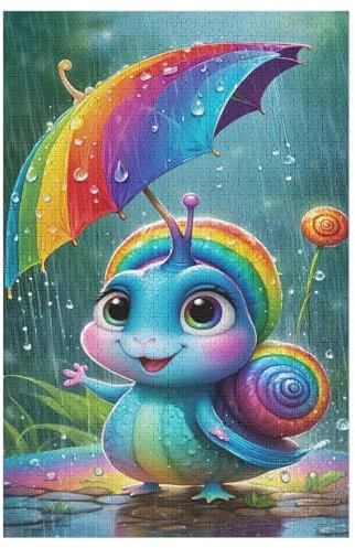 Schnecken Holzpuzzle 1000 Stück Puzzles Für Erwachsene Teenager Stress Abbauen Familien-Puzzlespiel Poster 1000-teiliges Puzzle Kinder Lernspiel Spielzeug Geschenk 78×53cm