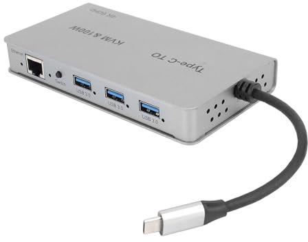 USB 3.0, USB-Switcher 2 Computer Teilen 3 USB 4K 60 Hz für PC-Maus-Tastatur-Drucker-Scanner, 1 Typ C PD100W 5 A 20 V, USB-KVM-Auswahl, Kompatibel mit WI NDOWS, Mac