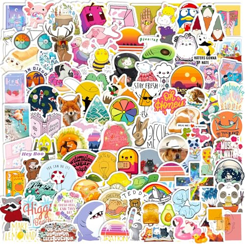 100 Stücke Mädchen Set Aesthetic Set Vsco Laptop Sticker Aufkleber Vinyl Sticker für Motorrad Laptop Koffer Skateboard Notebook Scrapbook Fahrrad Gitarre MacBook iPad (C)