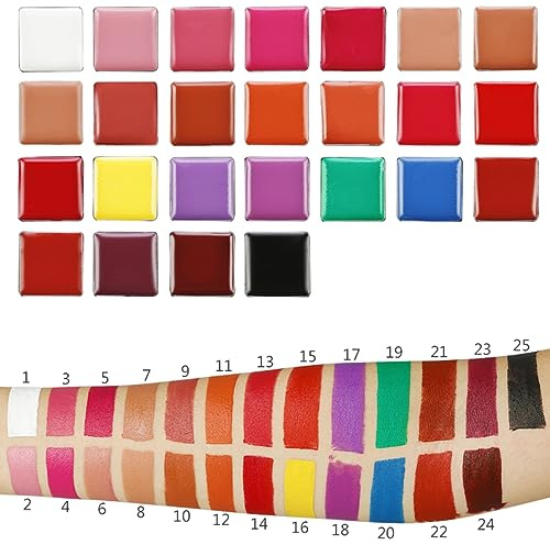 minkissy 25 Tavolozza Di Rossetti Palette Tavolozza Lucidalabbra Tavolozza Cosmetica Tavolozza Trucco