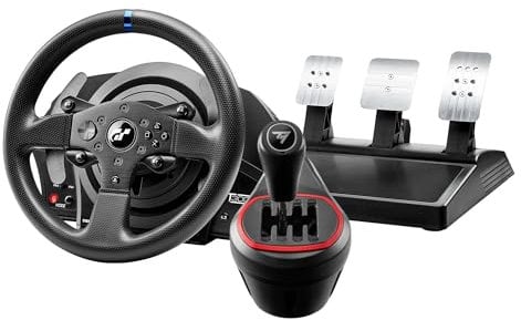 Thrustmaster T300RS GT & TH8S – High-End Racing Wheel and Gear Shifter for PS5, PS4, PC – Realistic Force Feedback and Optimal Precision
