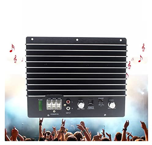 KENBT 12V 1500W Mono Car Audio Amplificatore Potente Bass Subwoofer Amplificatore Scheda Lettore Modulo Amplificatore Automotive 3D Crystal Power,Funzionamento Sensibile