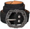 German Wear Herren Trachtengürtel aus Echtleder Trachten Lederhosen Gürtel mit Trachten Schnalle (Schwarz, 54-56)