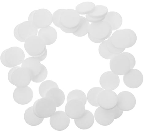 Vaguelly Duftkette mit Ätherischen Ölen und Aromadichtungen 50 Stück Baumwoll Diffusor Locket Pads in Weiß Tragbares Design für Aromatherapeutische Halskette und Unterwegs