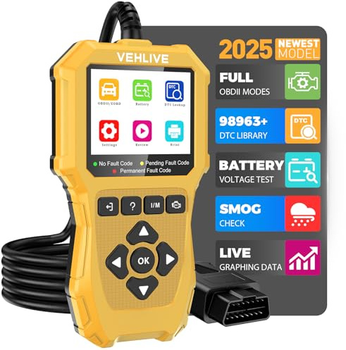 Motorcycle Scanner, Motorcycle Fault Code Reader with Voltage Test, Motorcycle OBD2 Scanner with Quick Test, Motorcycle Diagnostic Tool for Yamaha/Honda/Kawasaki/BMW/Generation/KYMCO/SYM/Suzuki ect