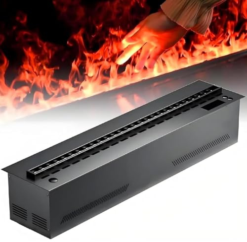 Electric Fireplace with 3D Water Vapor Flame, App and Remote Control, Automatic Water Filling, Ultra-Thin Panel for Modern Home Heating and Ambiance