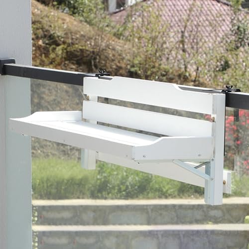Stoolzfaid Balkontisch Zums EinhäNgen,BalkonhäNgetisch,HäNgender Balkontisch,Balkon-Stehtisch FüR GeläNder,BalkonhäNgetisch Klappbar Wetterfest,Multifunktional,FüR Terrasse,Garten,GeläNder