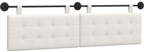 vidaXL Hängendes Kopfteil Kunstleder, Modernes rechteckiges Wandkopfteil, Flexible Rückenlehne, stylische Schlafzimmer-Deko, platzsparendes Design