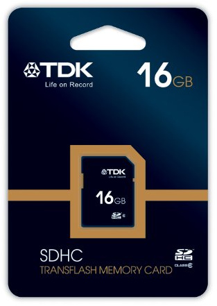 TDK Travelcard Class 6 SDHC Memory Card black 16 gb