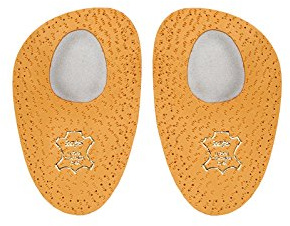 Kaps Leather Half Shoe Insoles Inserts with Metatarsal Arch Support and Foot Cushion for Women, Restmed (Women / 2-3 UK / 35-36 EUR)