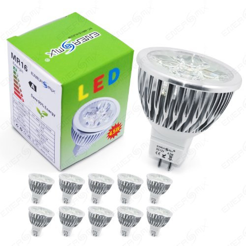 Energmix 10x MR16 / GU5.3 LED SPOT Lampe LED Strahler Energiesparlampe-Leuchtmittel -Warmwei Warmlicht 12 Volt 4,5 Watt, 2279x10