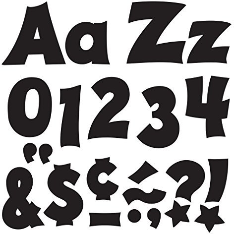 TREND Black 4-Inch Friendly Uppercase/Lowercase Combo Pack (EN/SP) Ready Letters, Bulletin Board Decor, 4-Inch, 226 Pieces