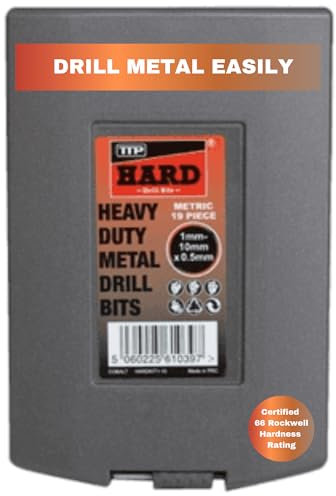TTP HARD Drills Metal Drill Bit Set For Steel - Hardened Cobalt Metal Sets 1-10mm, Universal Heavy Duty & Professional High Strength Drills Kit For Drilling Stainless, Hard M35 Industrial Bits
