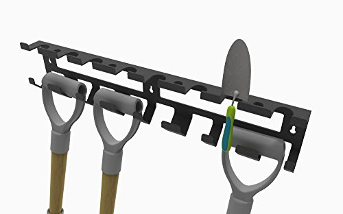 Autorack UK Heavy Duty Steel Garden Tool Holder Wall Mounted Rack | Extra heavy-duty UK steel wall mounted tool rack for spades, forks, rakes and workshop equipment.