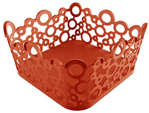 Giostyle Cestino Quadrato in Plastica 100% Riciclabile, Rosso