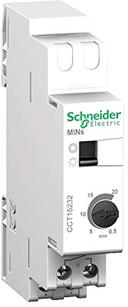 Schneider Electric - Acti9 MINs - minuterie 30s..20mn - Contact 16A/230Vca - Marche forcée - CCT15232