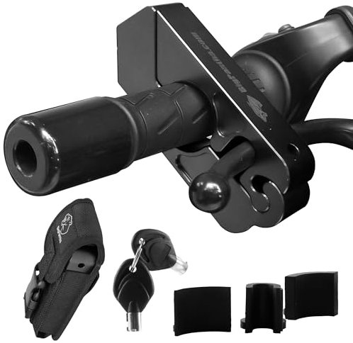 BigPantha Upgraded Motorbike Lock - A Grip/Throttle/Brake/Handlebar Lock to Secure Your Motorcycle, Scooter, Moped or ATV in Under 5 Seconds! (Black).