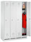 C und P Umkleideschrank mit 4 Abteil Spind Spint Schließfachschrank Abteilbreite: 30 cm