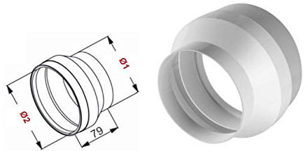 Reducción de conducto Redondo para Campana extractora 120mm/100mm ROK