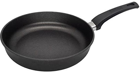 Eurolux Guss-Pfanne Ø 24 cm - hoher 6.5 cm Rand - kleine runde leichte Alugusspfanne mit Antihaft-Beschichtung - ohne Induktion - Made in Germany
