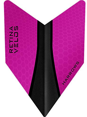 Harrows Retina-X Dart-Flights, extra stark, Velos, 1 Set (3 Stück) (Pink)