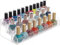 Organizador de esmalte de uñas acrílico, estantería de plástico para esmalte de uñas, soporte de almacenamiento para esmalte de uñas, transparente para Nail Polish Rack expositor cosmético multicapa,
