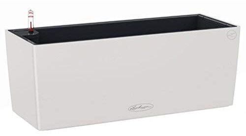 Lechuza 15697 BALCONERA Color 50 Selbstbewässernder Übertopf für Innen- und Außenbereich, 50,8 x 17,8 x 17,8 cm, hellgrau