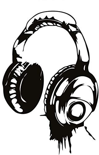 Kopfhörer Musik Dj Wandaufkleber Kunst Design Wandtattoo Wallpaper