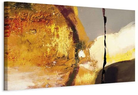murando HandArt Bilder auf Leinwand Abstrakt 1 tlg Leinwandbild Wandbilder Wohnzimmer Wanddekoration Moderne Kunst - wie gemalt a-A-0502-b-a